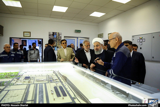 بهره برداری از کارخانه آهن اسنفجی (واحداحیاء مستقیم) با حضور رئیس جمهوری / عکس: حسین شریعت / شهرآرا