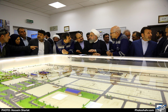 بهره برداری از کارخانه آهن اسفنجی (واحداحیاء مستقیم) با حضور رئیس جمهوری  / عکس: حسین شریعت / شهرآرا