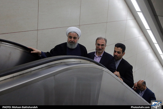 مراسم اتصال خط 2 به خط 1 قطارشهری مشهد با حضور دکتر حسن روحانی ریاست محترم جمهوری / عکس: محسن بخشنده / شهرآرا