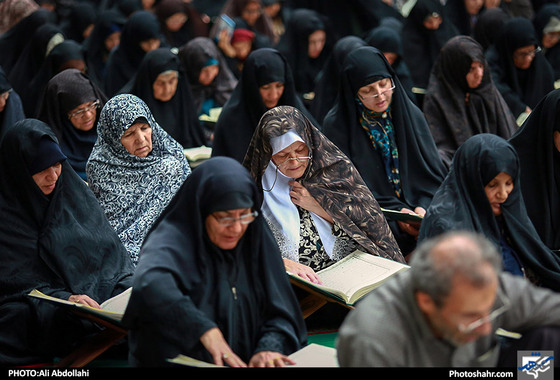 ترتیل خوانی قرآن کریم در مسجد گوهرشاد / عکس: علی عبداللهی / شهرآرا