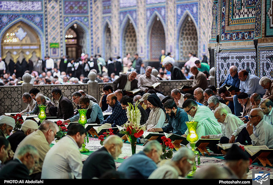 ترتیل خوانی قرآن کریم در مسجد گوهرشاد / عکس: علی عبداللهی / شهرآرا