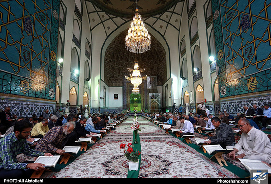 ترتیل خوانی قرآن کریم در مسجد گوهرشاد / عکس: علی عبداللهی / شهرآرا
