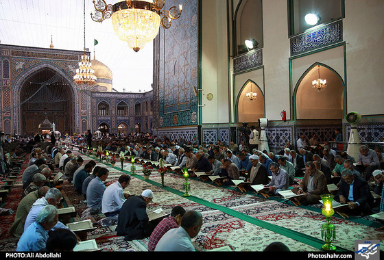 ترتیل خوانی قرآن کریم در مسجد گوهرشاد / عکس: علی عبداللهی / شهرآرا