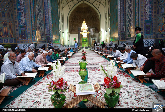 ترتیل خوانی قرآن کریم در مسجد گوهرشاد / عکس: علی عبداللهی / شهرآرا