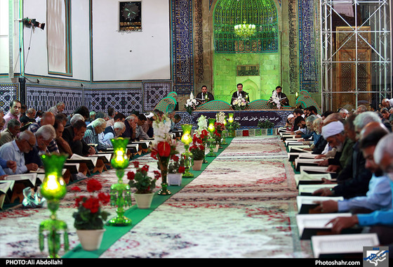 ترتیل خوانی قرآن کریم در مسجد گوهرشاد / عکس: علی عبداللهی / شهرآرا
