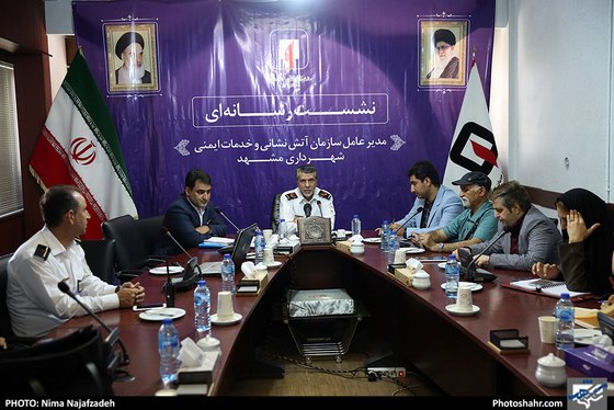 نشست رسانه ای مدیرعامل سازمان آتش نشانی شهرداری مشهد / عکس: نیمانجف زاده / شهرآرا