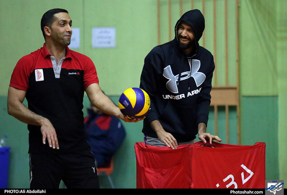 تمرین تیم والیبال پیام پیش از بازی با سایپا‎ / عکس: علی عبدالهی / شهرآرا
