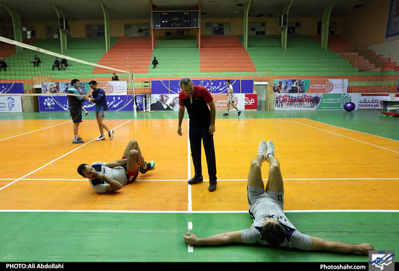 تمرین تیم والیبال پیام پیش از بازی با سایپا‎ / عکس: علی عبدالهی / شهرآرا