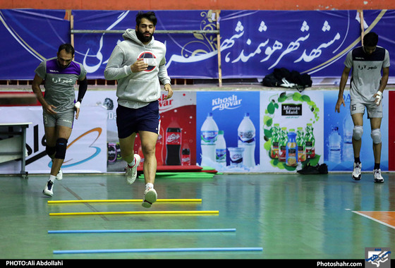 تمرین تیم والیبال پیام پیش از بازی با سایپا‎ / عکس: علی عبدالهی / شهرآرا