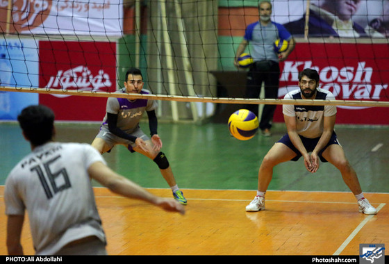 تمرین تیم والیبال پیام پیش از بازی با سایپا‎ / عکس: علی عبدالهی / شهرآرا