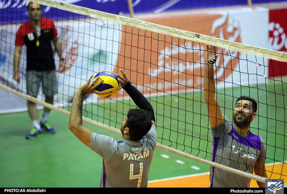 تمرین تیم والیبال پیام پیش از بازی با سایپا‎ / عکس: علی عبدالهی / شهرآرا