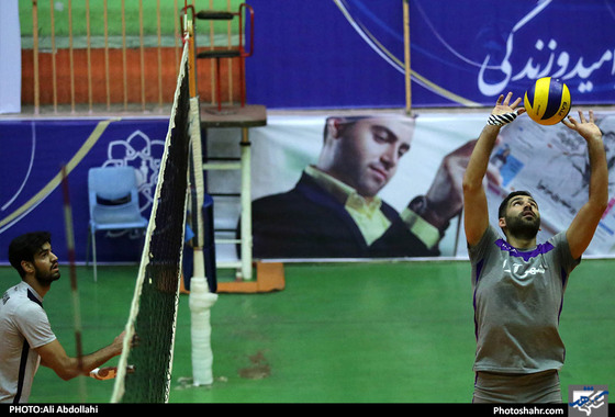 تمرین تیم والیبال پیام پیش از بازی با سایپا‎ / عکس: علی عبدالهی / شهرآرا