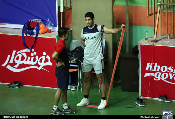 تمرین تیم والیبال پیام پیش از بازی با سایپا‎ / عکس: علی عبدالهی / شهرآرا