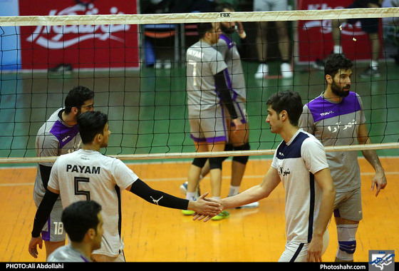 تمرین تیم والیبال پیام پیش از بازی با سایپا‎ / عکس: علی عبدالهی / شهرآرا