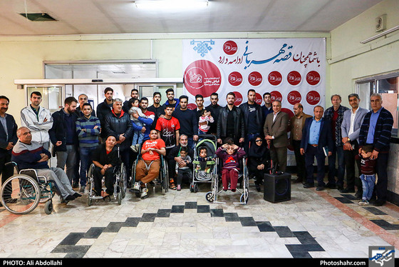 بازدید اعضای تیم والیبال پیام خراسان از آسایشگاه شهید فیاض بخش