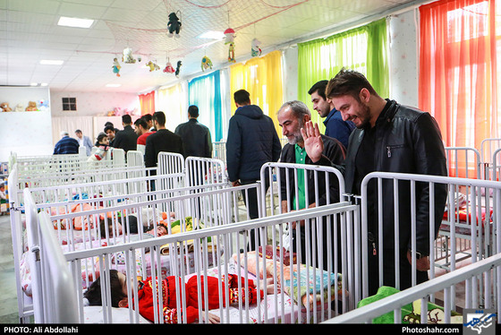 بازدید اعضای تیم والیبال پیام خراسان از آسایشگاه شهید فیاض بخش