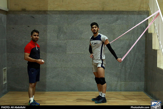  تمرین تیم والیبال پیام خراسان پیش از بازی با شهرداری گنبد