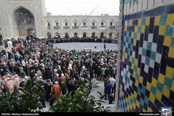 تشییع پیکر سردار منصوری فرمانده قرارگاه منطقه‌ ای ثامن الائمه(ع)
