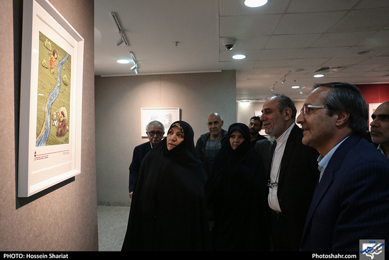 افتتاح نمایشگاه آثار دومین جشنواره بین المللی کارتون جامعه ایمن - عکس: حسین شریعت / شهرآرا