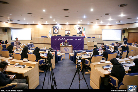 نشست خبری محمدرضا حیدری رئیس شورای اسلامی شهر مشهد-عکاس: احمد حسنی/ شهرآرا