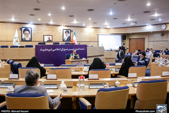 نشست خبری محمدرضا حیدری رئیس شورای اسلامی شهر مشهد-عکاس: احمد حسنی/ شهرآرا