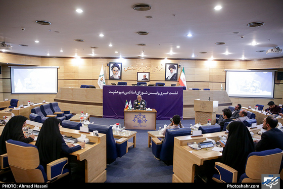 نشست خبری محمدرضا حیدری رئیس شورای اسلامی شهر مشهد-عکاس: احمد حسنی/ شهرآرا