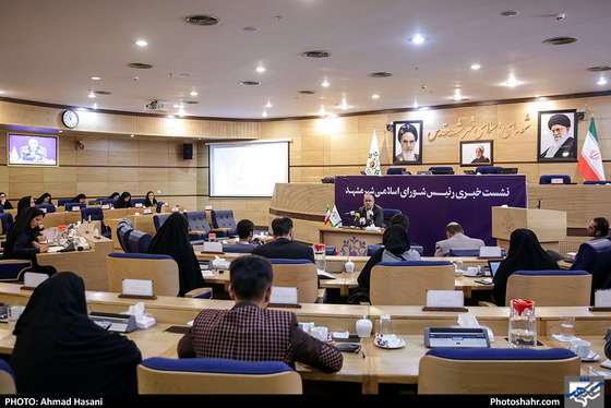 نشست خبری محمدرضا حیدری رئیس شورای اسلامی شهر مشهد-عکاس: احمد حسنی/ شهرآرا