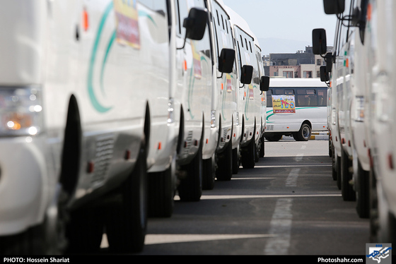 آیین بهره‌برداری از 100 دستگاه مینی‌بوس جهت توسعه ناوگان حمل و نقل عمومی-عکاس: حسین شریعت/ شهرآرا