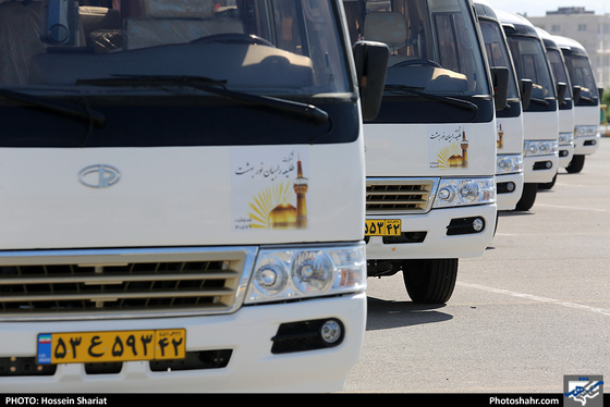 آیین بهره‌برداری از 100 دستگاه مینی‌بوس جهت توسعه ناوگان حمل و نقل عمومی-عکاس: حسین شریعت/ شهرآرا