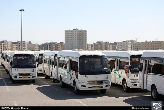 آیین بهره‌برداری از 100 دستگاه مینی‌بوس جهت توسعه ناوگان حمل و نقل عمومی-عکاس: حسین شریعت/ شهرآرا