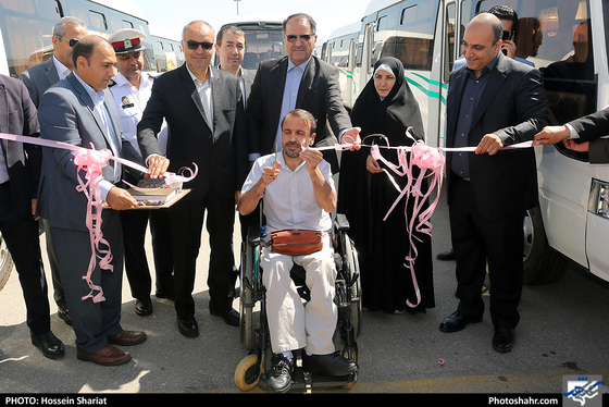 آیین بهره‌برداری از 100 دستگاه مینی‌بوس جهت توسعه ناوگان حمل و نقل عمومی-عکاس: حسین شریعت/ شهرآرا