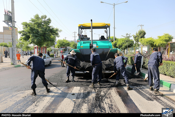  آغاز عملیات بهسازی و آسفالت معابر مشهد و افتتاح راستگرد فدک - عکاس: حسین شریعت/ شهرآرا