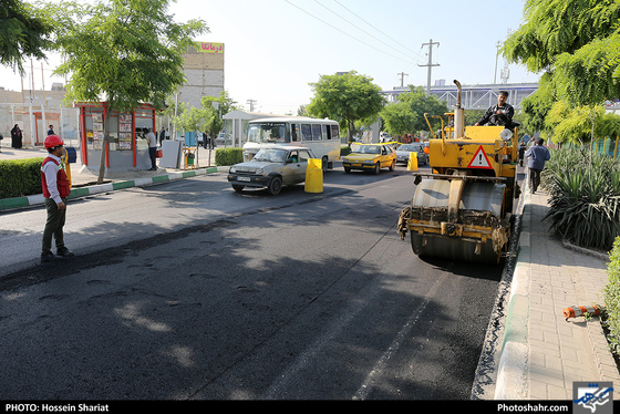  آغاز عملیات بهسازی و آسفالت معابر مشهد و افتتاح راستگرد فدک - عکاس: حسین شریعت/ شهرآرا
