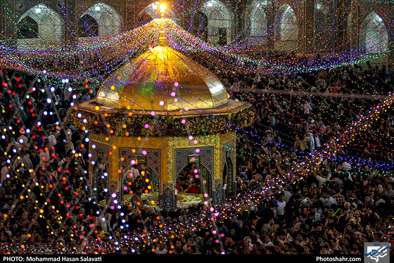 حرم مطهر رضوی در شب میلاد امام رضا (ع) - عکس :‌محمد حسن صلواتی / شهرآرا