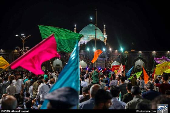 حرم مطهر رضوی در شب میلاد امام رضا (ع) - عکس :‌ احمد حسنی / شهرآرا