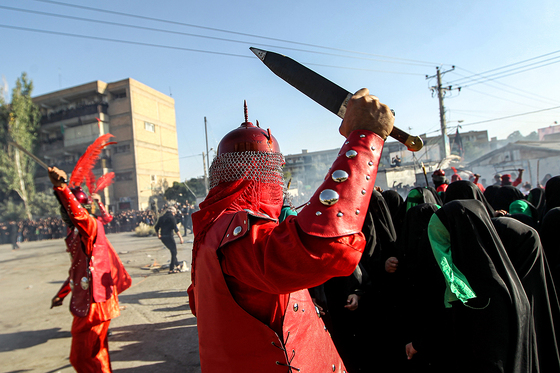 مراسم خیمه سوزان در شهرک شهید بهشتی