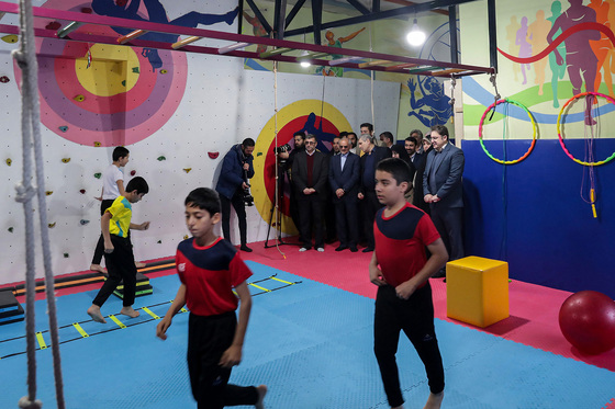 مراسم صبحگاه آموزشگاه باقریه با حضور وزیر آموزش و پرورش