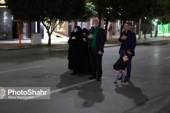 مراسم احیاء شب ۲۱ رمضان در خیابان های شهر