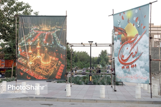سیاه پوشی شهر مشهد در آستانه ی محرم