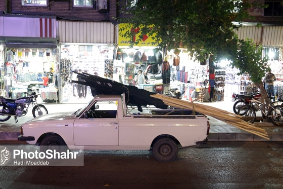 سیاه پوشی شهر مشهد در آستانه ی محرم
