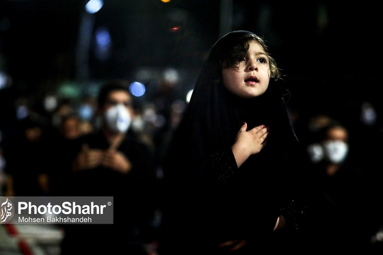 عزاداری شب چهارم محرم در کوه پارک مشهد