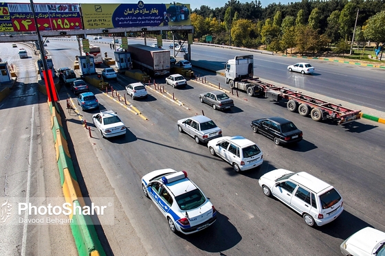 وضعیت تردد در ورودی و خروجی جنوبی مشهد