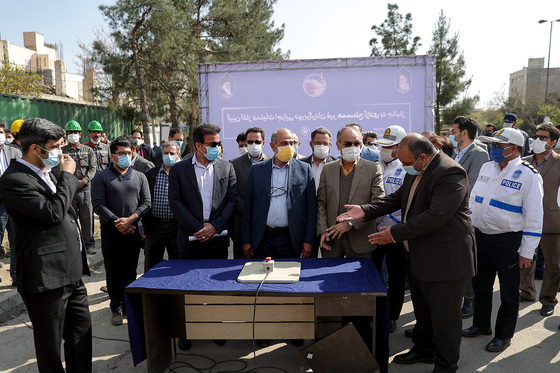 مراسم آغاز عملیات اجرایی زیرگذر آزادی به جانباز‎