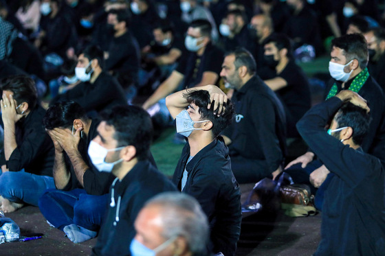 عزاداری شب هفتم ماه محرم در ورزشگاه تختی مشهد