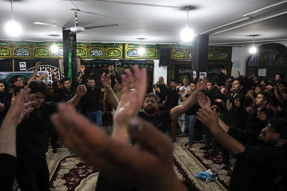 مراسم عزاداری شب هفتم محرم در حسینیه سادات نبی مهاجران افغانستانی‎
