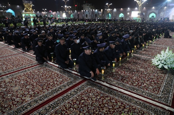 آیین خطبه خوانی شب شهادت امام رضا(ع) در حرم مطهر رضوی