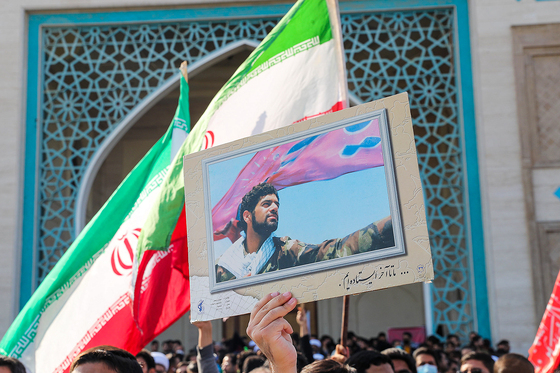 تشییع پیکر دو دانشجوی شهید حافظ امنیت در دانشگاه فردوسی