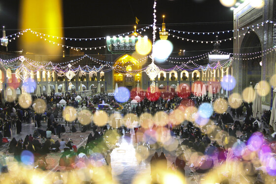 حرم مطهر امام رضا (ع) در نیمه شعبان