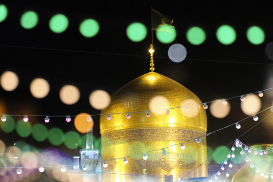 حرم مطهر امام رضا (ع) در نیمه شعبان