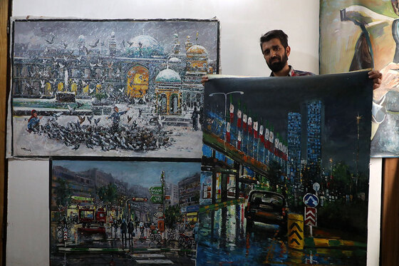 محمد چناری،نقاش خیابانهای مشهد